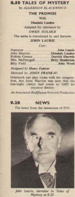 JohnLaurieinTalesofMysteryTVTimes5thApril1961